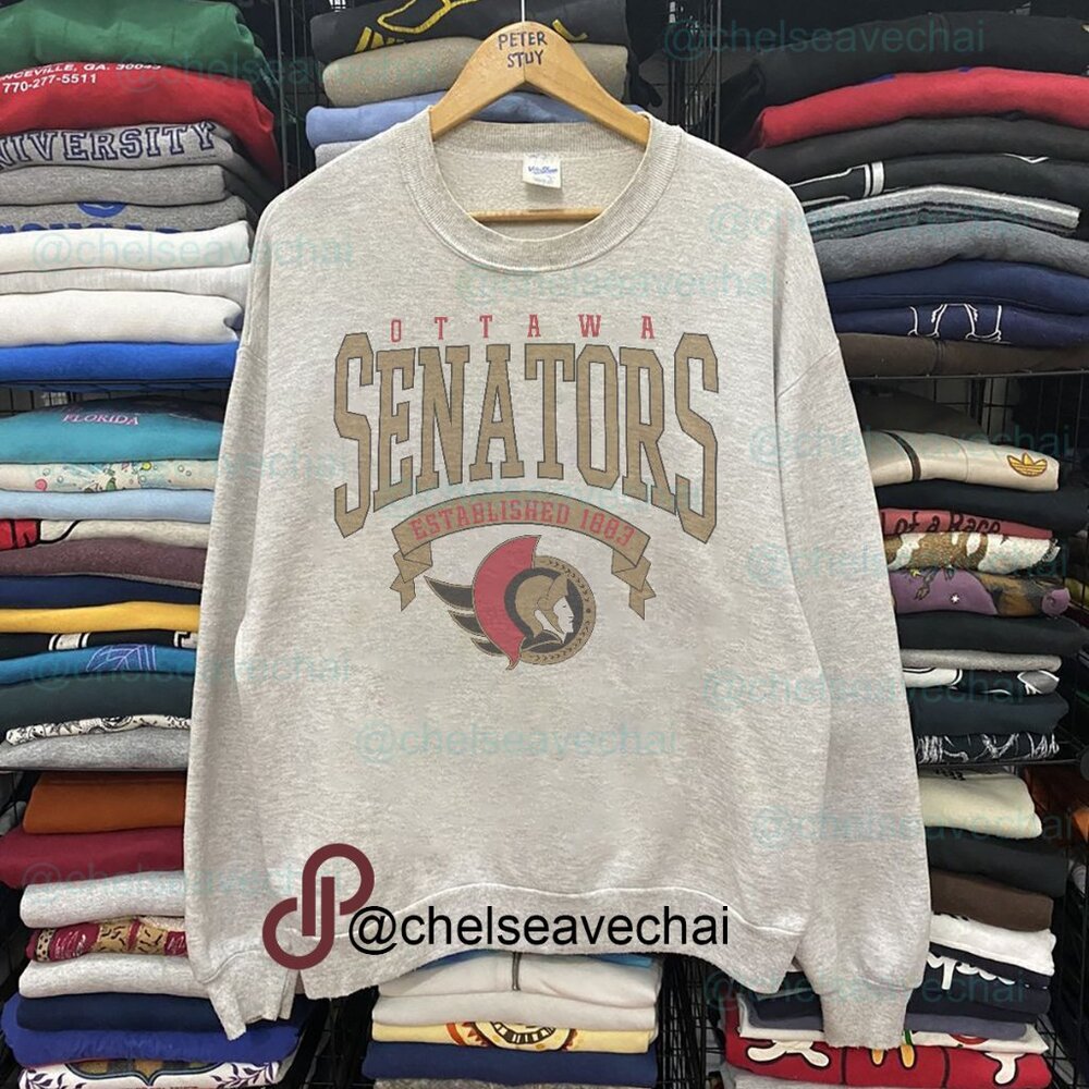 Vintage Ottawa Senators Sweatshirt, Vintage NHL Ottawa Senators Hockey Shirt Tee